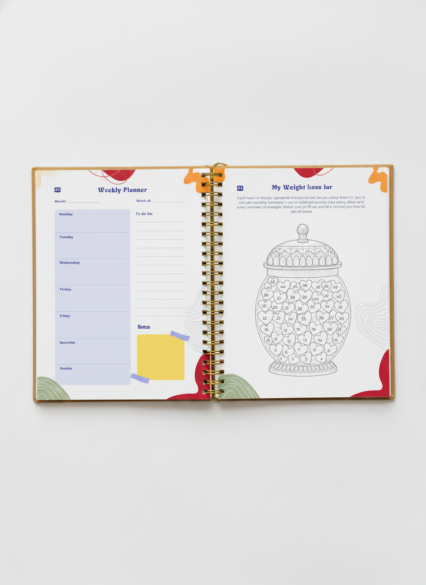 BeWell Bariatric Surgery Planner: Complete Pre-Op & Post-Op (Printable PDF) English