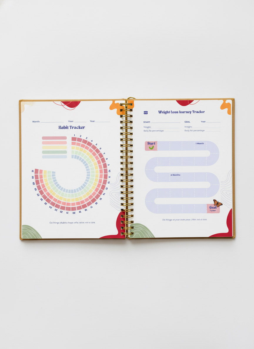 BeWell Bariatric Surgery Planner: Complete Pre-Op & Post-Op (Printable PDF) English