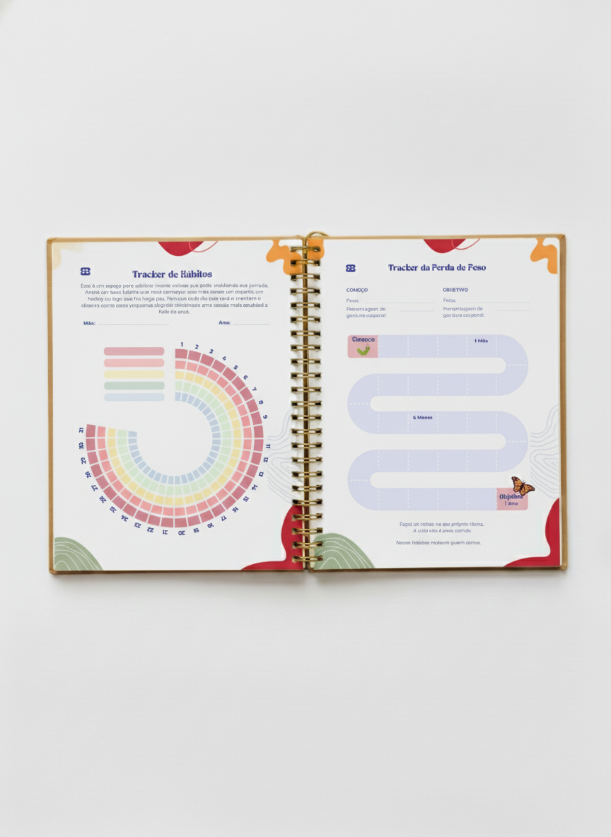 BeWell Planner da Cirurgia Bariátrica: Completo Pré e Pós-Operatório (PDF para Imprimir) Português